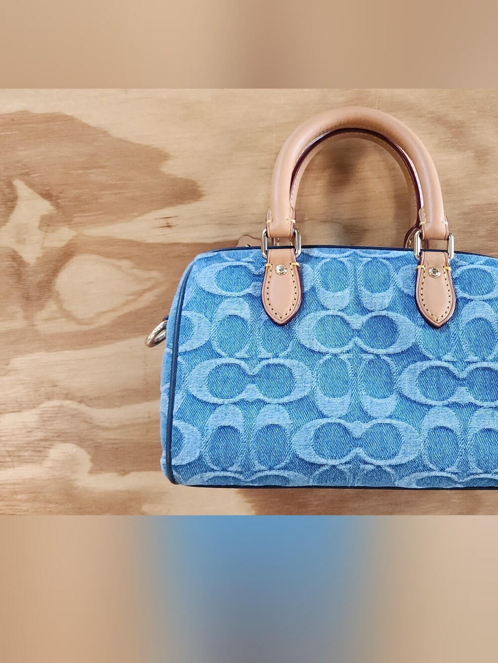 Coach Mini Rowan In Signature Denim - Picture 10 of 14